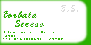 borbala seress business card