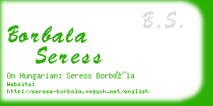 borbala seress business card